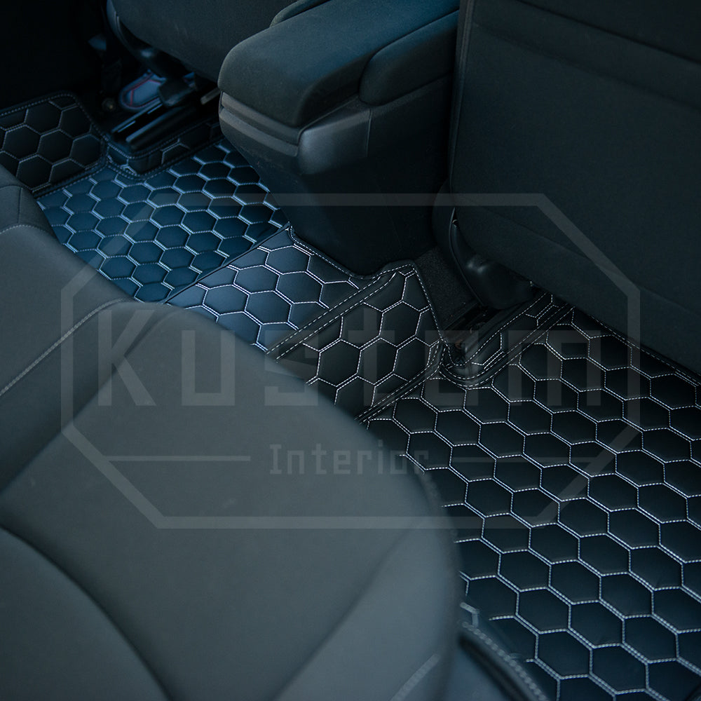 2016-21 Honda Civic Custom Honeycomb Leather Floor Mat