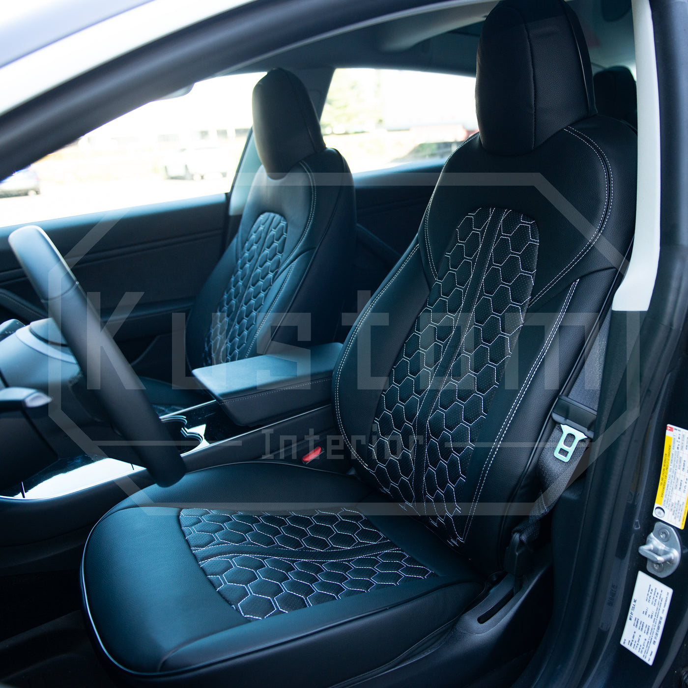 2017-21 Tesla Model 3 Custom Leather Seat Covers