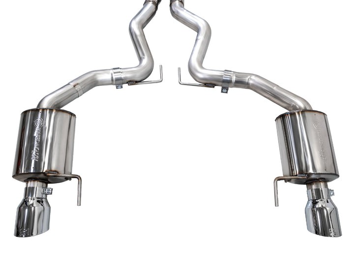 AWE Touring Edition Exhaust for S650 Ford Mustang GT Fastback - Dual Chrome Silver Tips