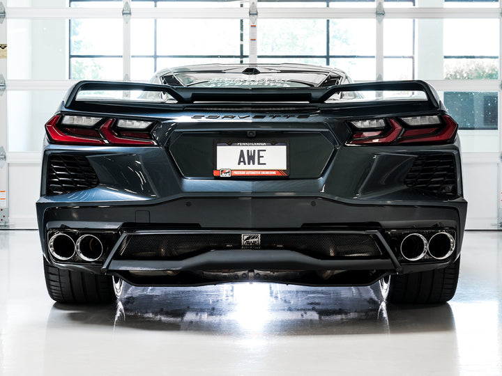 AWE Track Edition Exhaust for C8 Corvette -- Chrome Silver Tips