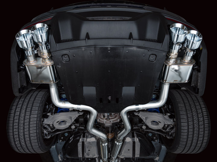 AWE SwitchPath™ Exhaust for S650 Ford Mustang Dark Horse - Quad Chrome Silver Tips