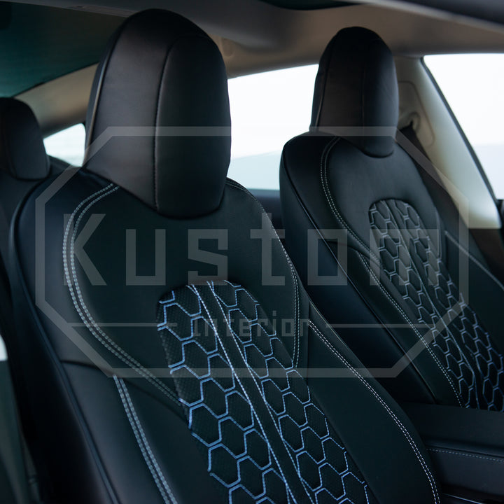 2017-21 Tesla Model 3 Custom Leather Seat Covers