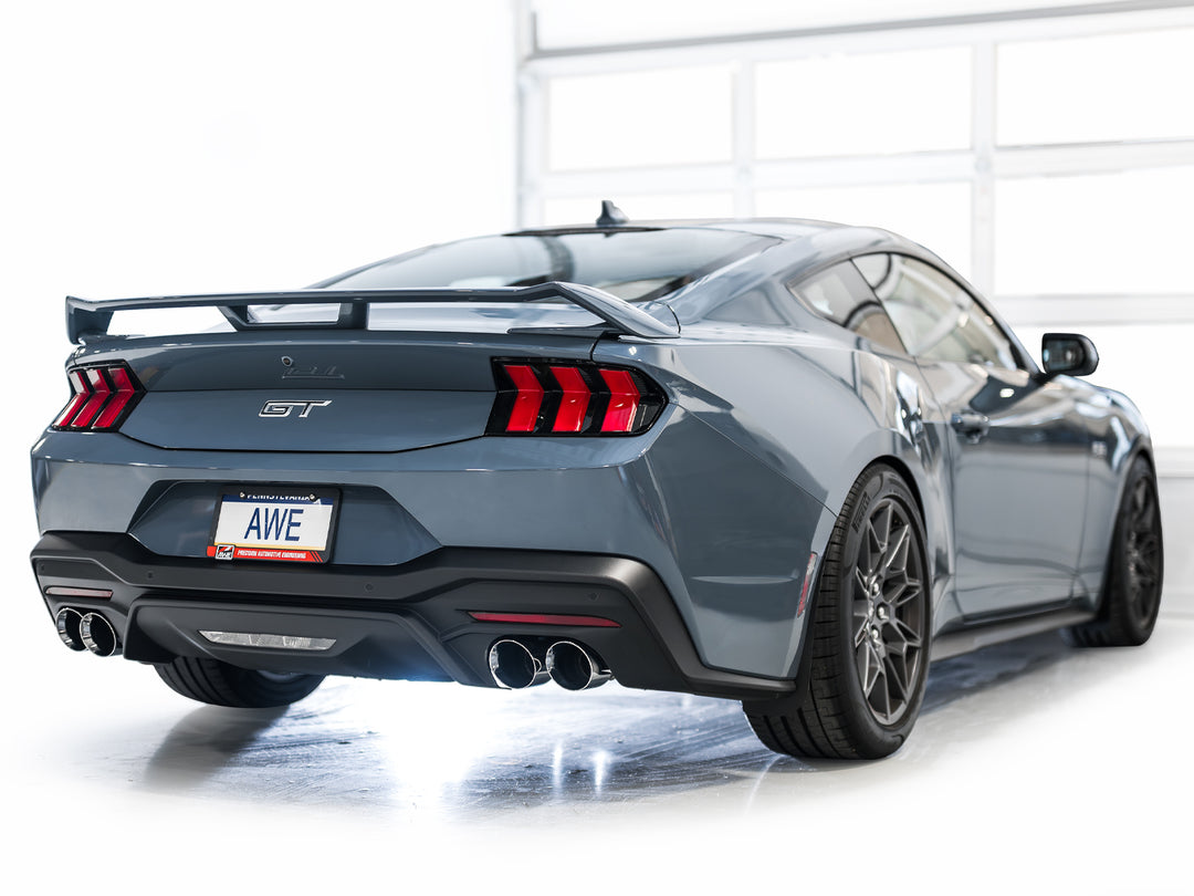 AWE SwitchPath™ Exhaust for S650 Ford Mustang GT Fastback - Quad Chrome Silver Tips
