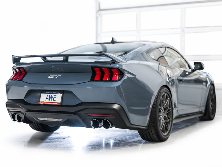 AWE SwitchPath™ Exhaust for S650 Ford Mustang GT Fastback - Quad Chrome Silver Tips
