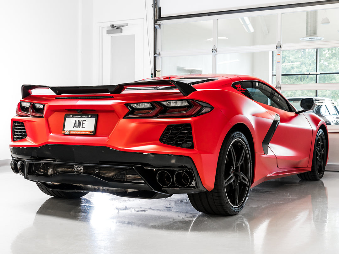 AWE Touring Edition Exhaust for C8 Corvette -- Diamond Black Tips