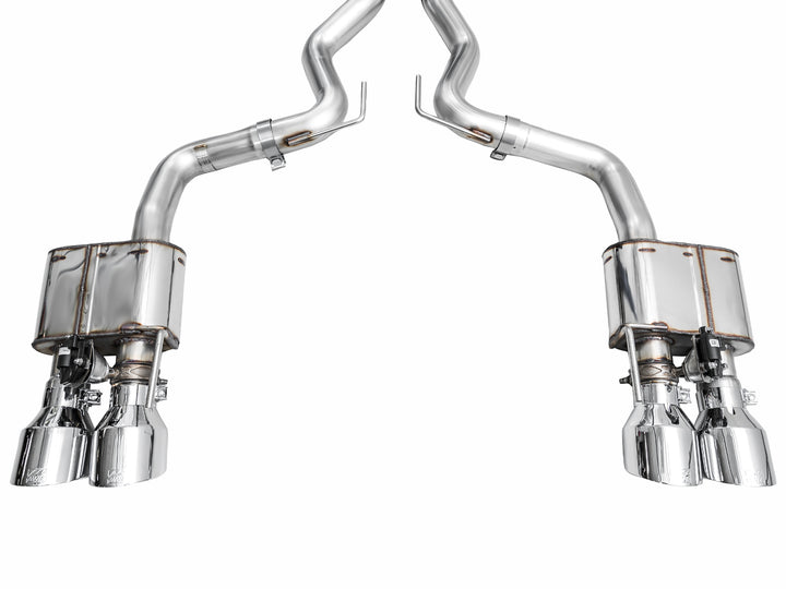 AWE SwitchPath™ Exhaust for S650 Ford Mustang Dark Horse - Quad Chrome Silver Tips