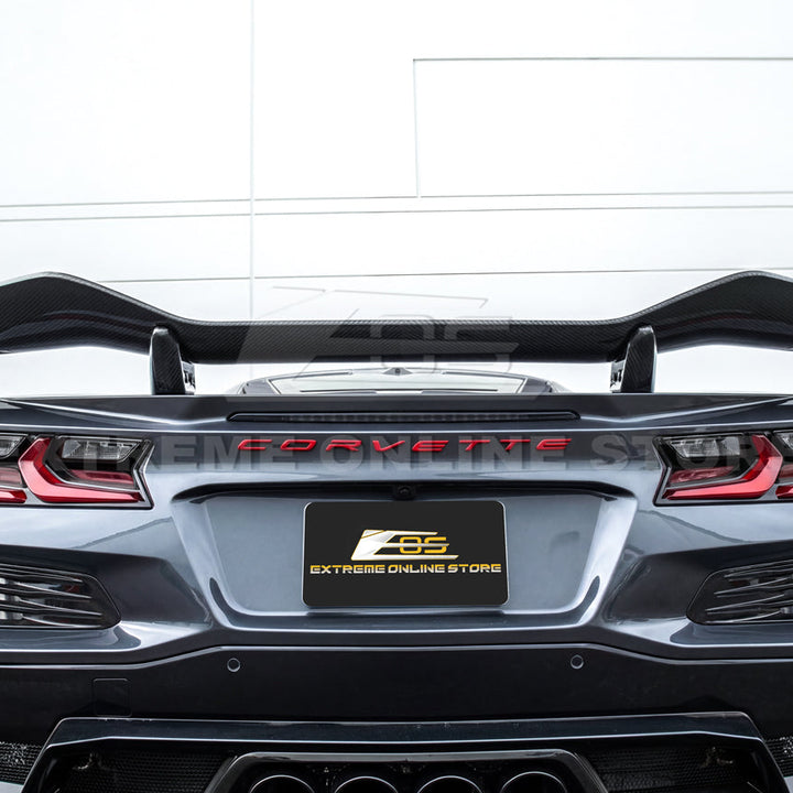 Corvette C8 Z06 W/ Z07 Package Factory Dry Carbon Fiber Rear High Wing Spoiler