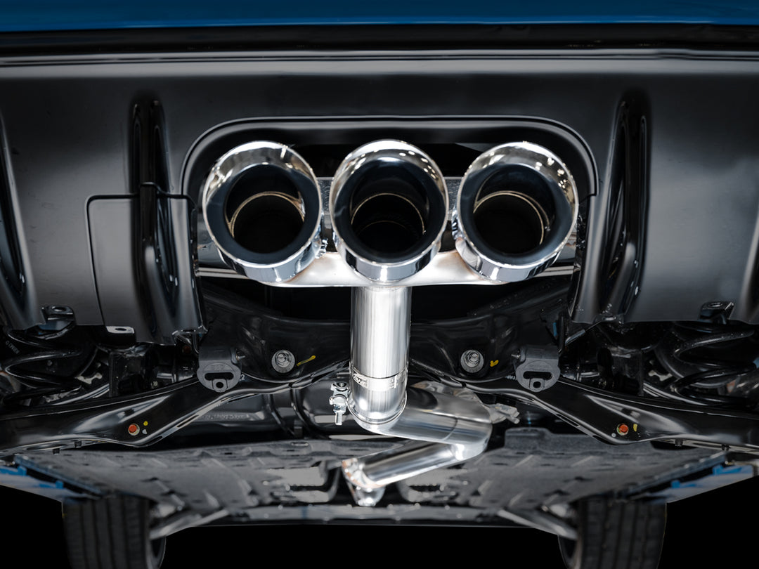 AWE Track Edition Exhaust for FL5 Civic Type R - Triple Chrome Silver Tips