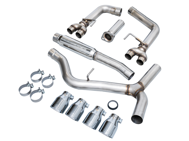 AWE Track Edition Exhaust for VB Subaru WRX - Chrome Silver Tips