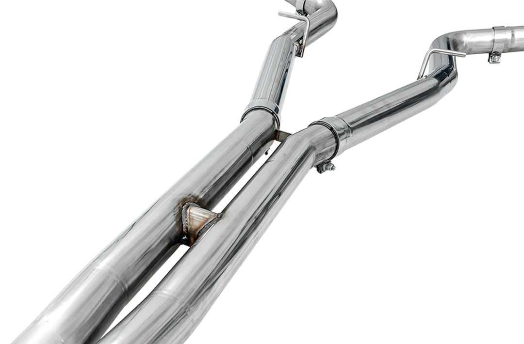 AWE Track Edition Exhaust for 17+ Challenger 5.7 - Diamond Black Quad Tips