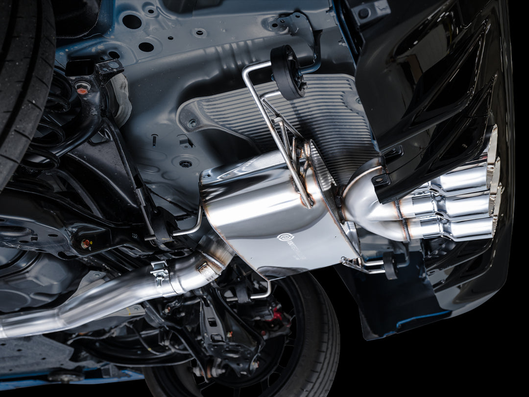 AWE Touring Edition Exhaust for FL5 Civic Type R - Triple Chrome Silver Tips