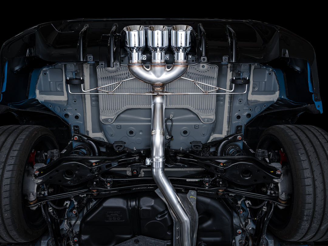 AWE Track Edition Exhaust for FL5 Civic Type R - Triple Chrome Silver Tips