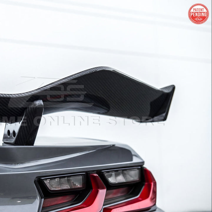Corvette C8 Z06 W/ Z07 Package Factory Dry Carbon Fiber Rear High Wing Spoiler