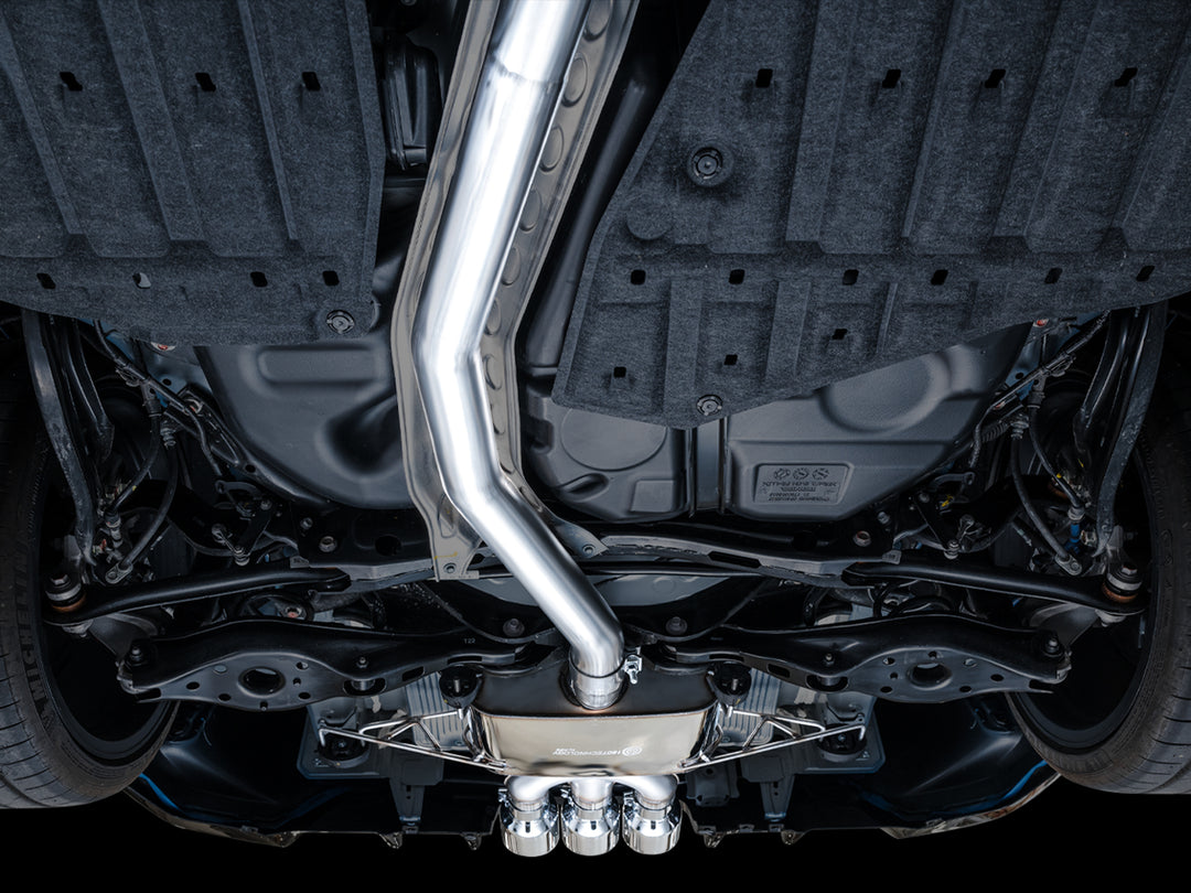 AWE Touring Edition Exhaust for FL5 Civic Type R - Triple Chrome Silver Tips