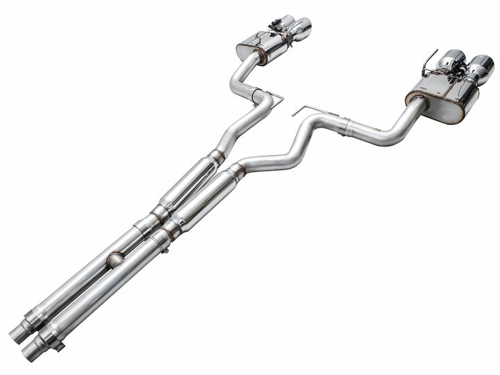 AWE SwitchPath™ Exhaust for S650 Ford Mustang Dark Horse - Quad Chrome Silver Tips