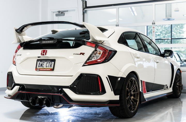 AWE Touring Edition Exhaust for FK8 Civic Type R (includes Front Pipe and DualPhase Mid Pipe) - Triple Diamond Black Tips