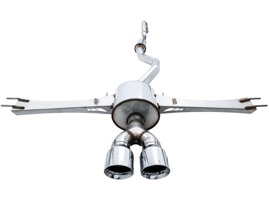 AWE Touring Edition Exhaust for 10th Gen Civic Si Coupe / Sedan (includes Front Pipe) - Dual Chrome Silver Tips