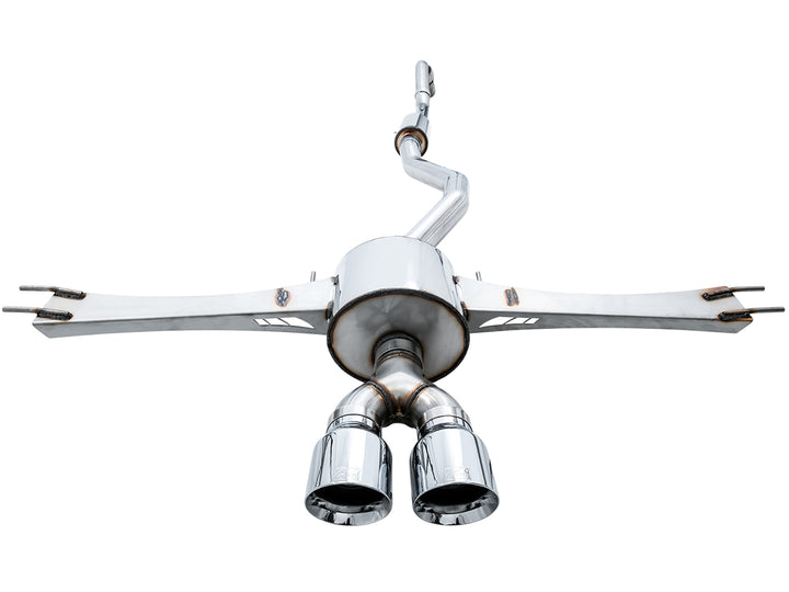 AWE Touring Edition Exhaust for 10th Gen Civic Si Coupe / Sedan (includes Front Pipe) - Dual Chrome Silver Tips