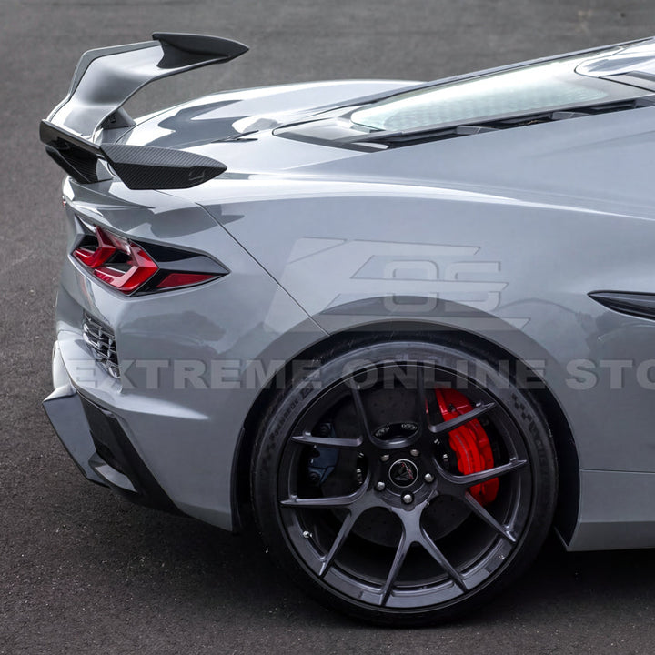 Corvette C8 Z06 W/ Z07 Package Factory Dry Carbon Fiber Rear High Wing Spoiler