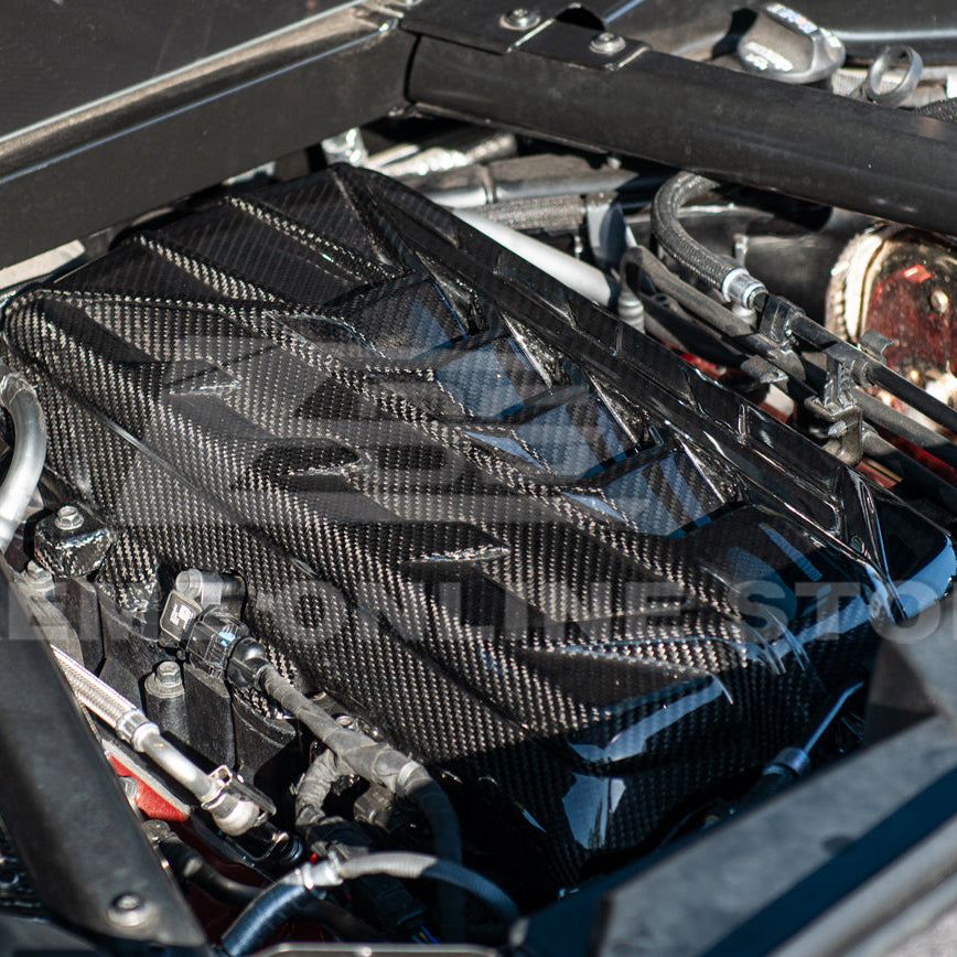 2020-Up Corvette C8 DRY CARBON FIBER LT2 Rear Engine Cover