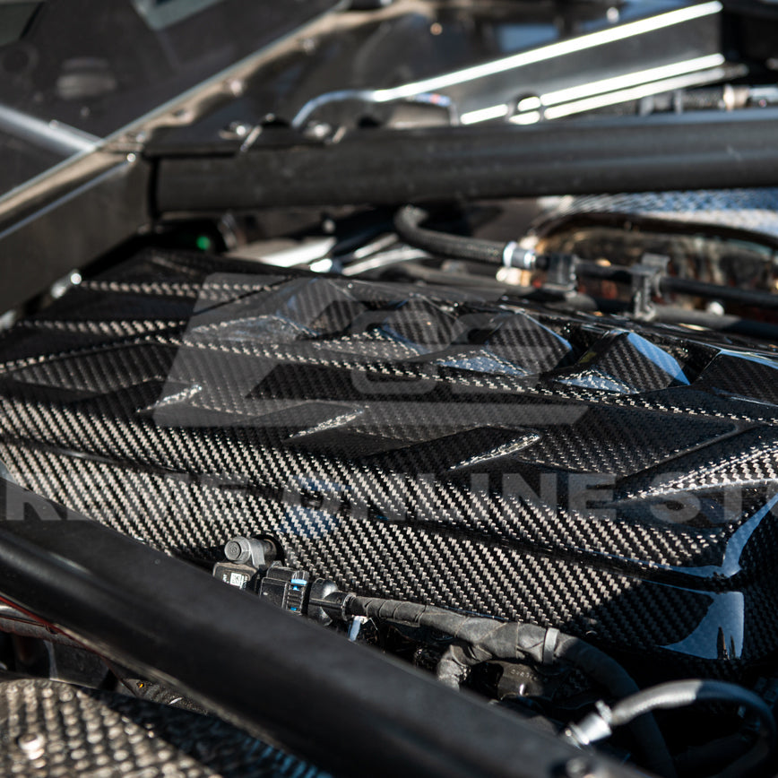 2020-Up Corvette C8 DRY CARBON FIBER LT2 Rear Engine Cover