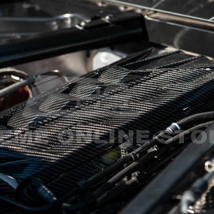 2020-Up Corvette C8 DRY CARBON FIBER LT2 Rear Engine Cover
