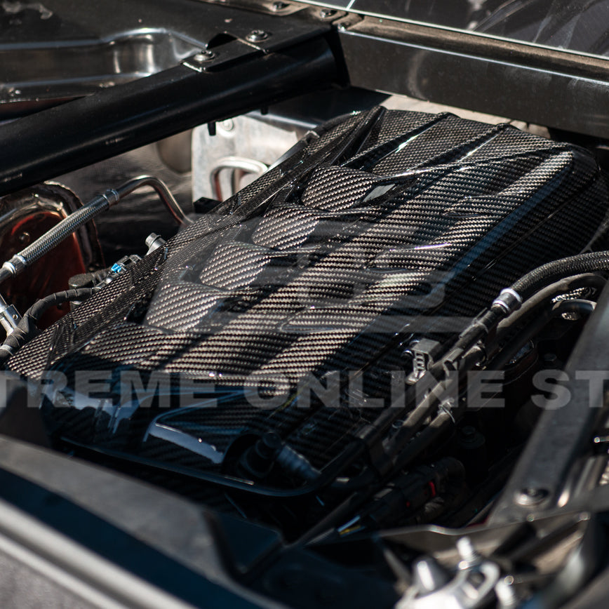 2020-Up Corvette C8 DRY CARBON FIBER LT2 Rear Engine Cover