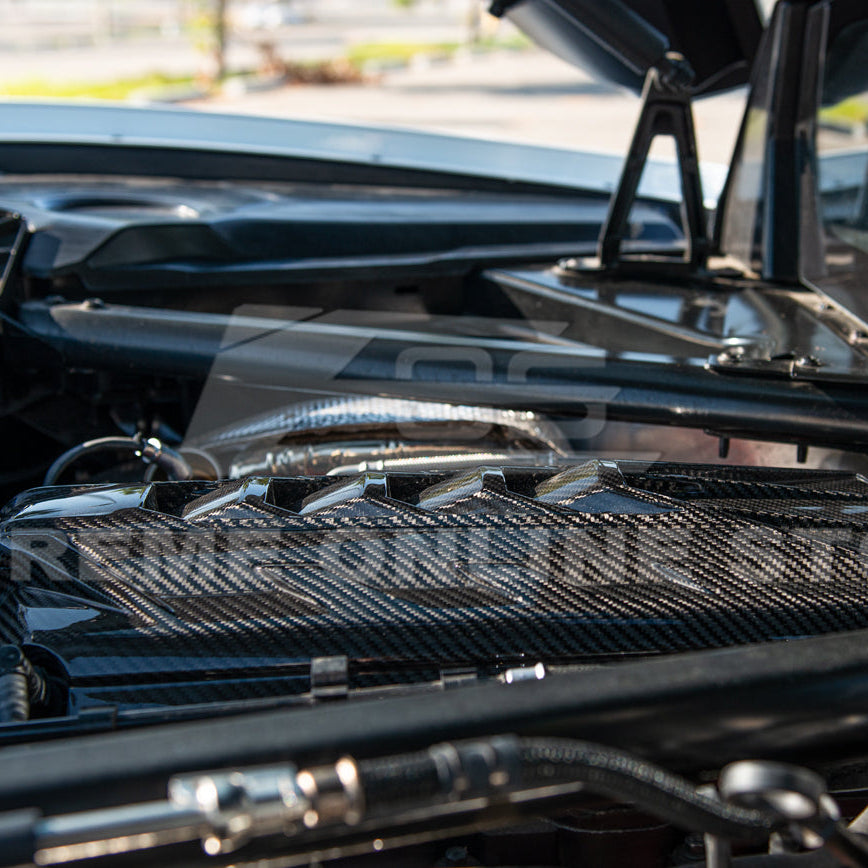 2020-Up Corvette C8 DRY CARBON FIBER LT2 Rear Engine Cover