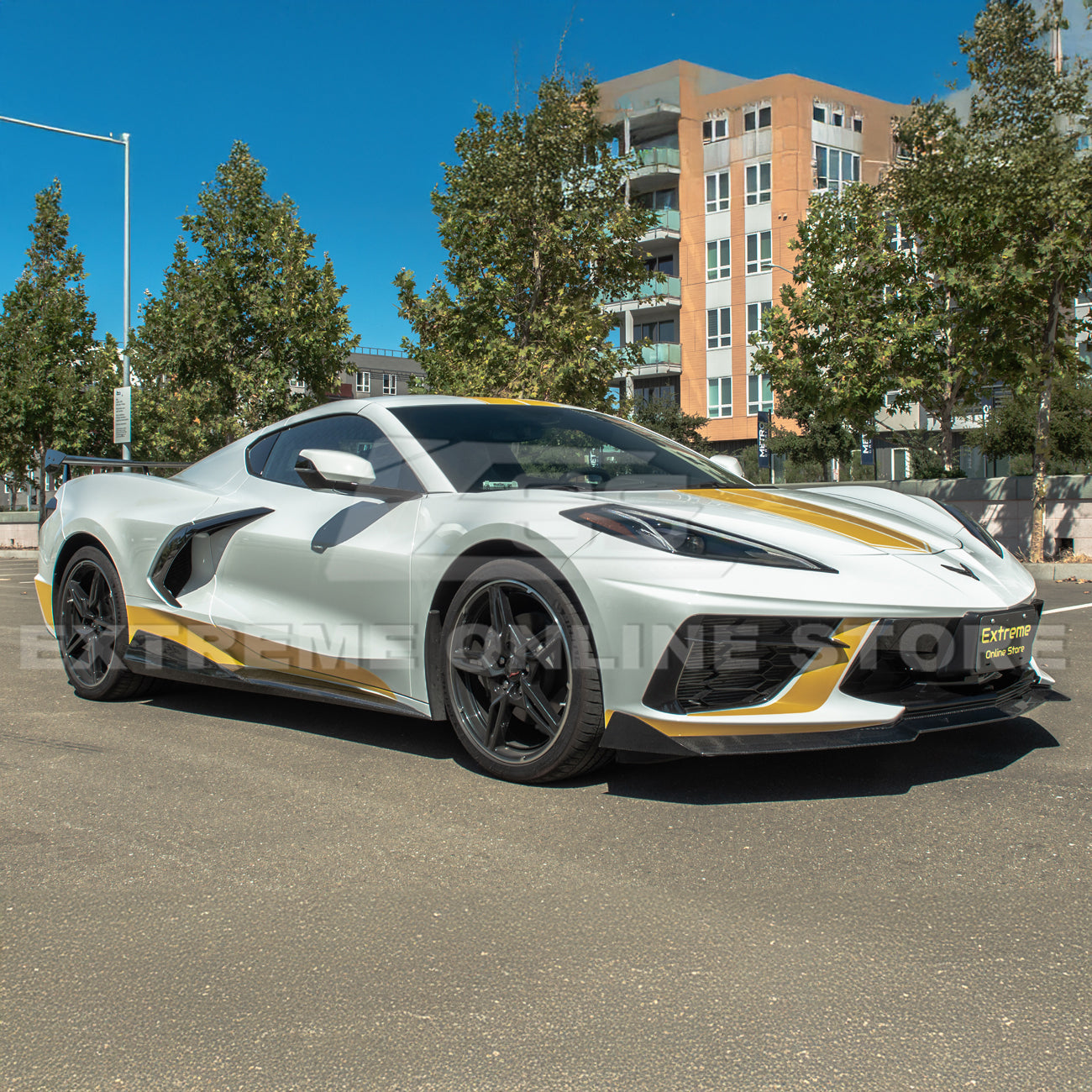 Corvette C8 5VM Front Splitter (2-Piece Version) & Side Skirts