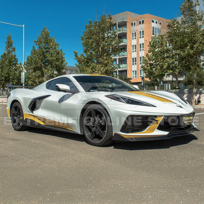 Corvette C8 5VM Front Splitter (2-Piece Version) & Side Skirts