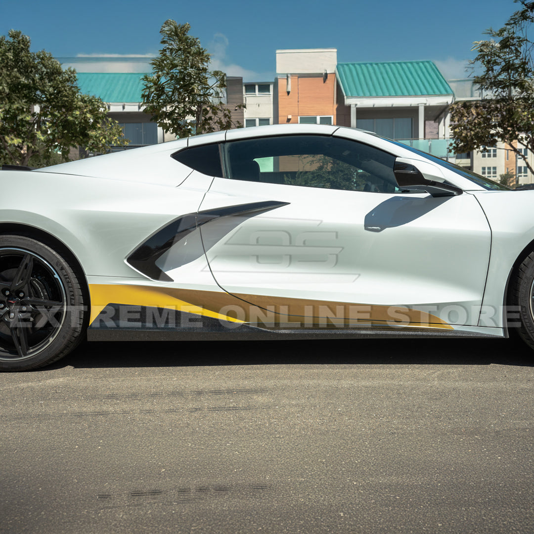 Chevrolet Corvette C8 DRY CARBON FIBER 5VM Side Skirts