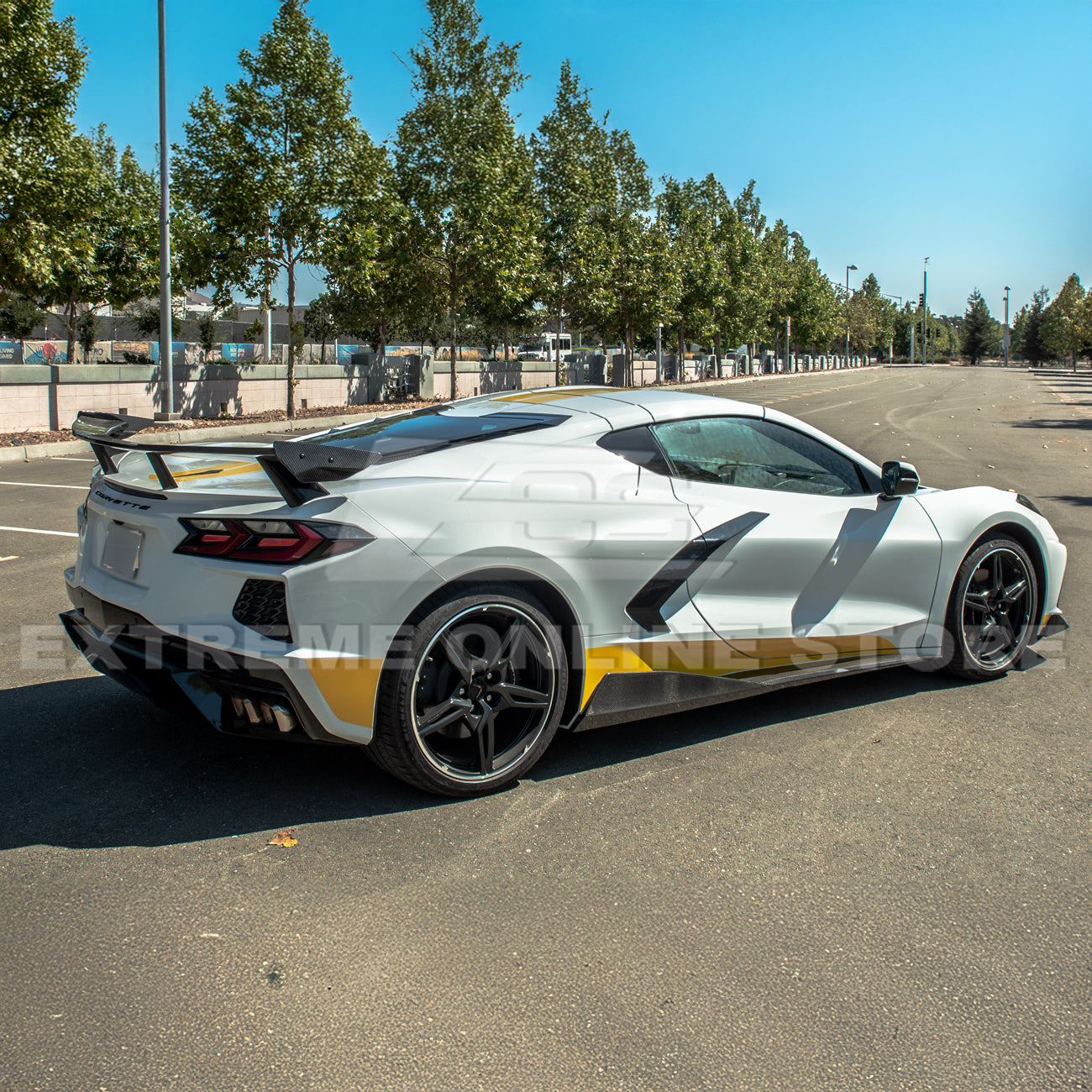 Corvette C8 5VM Front Splitter (2-Piece Version) & Side Skirts