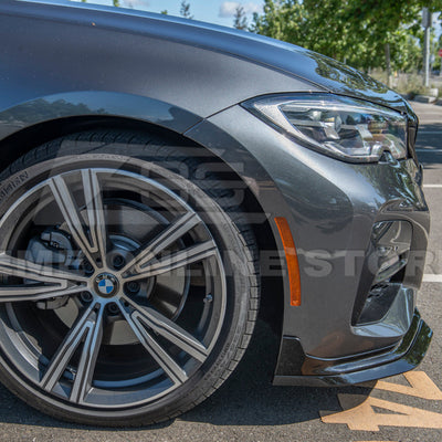 2019-Up BMW G20 G28 3-Series M-Sport Front Lip Side Skirts & Rear Spoiler