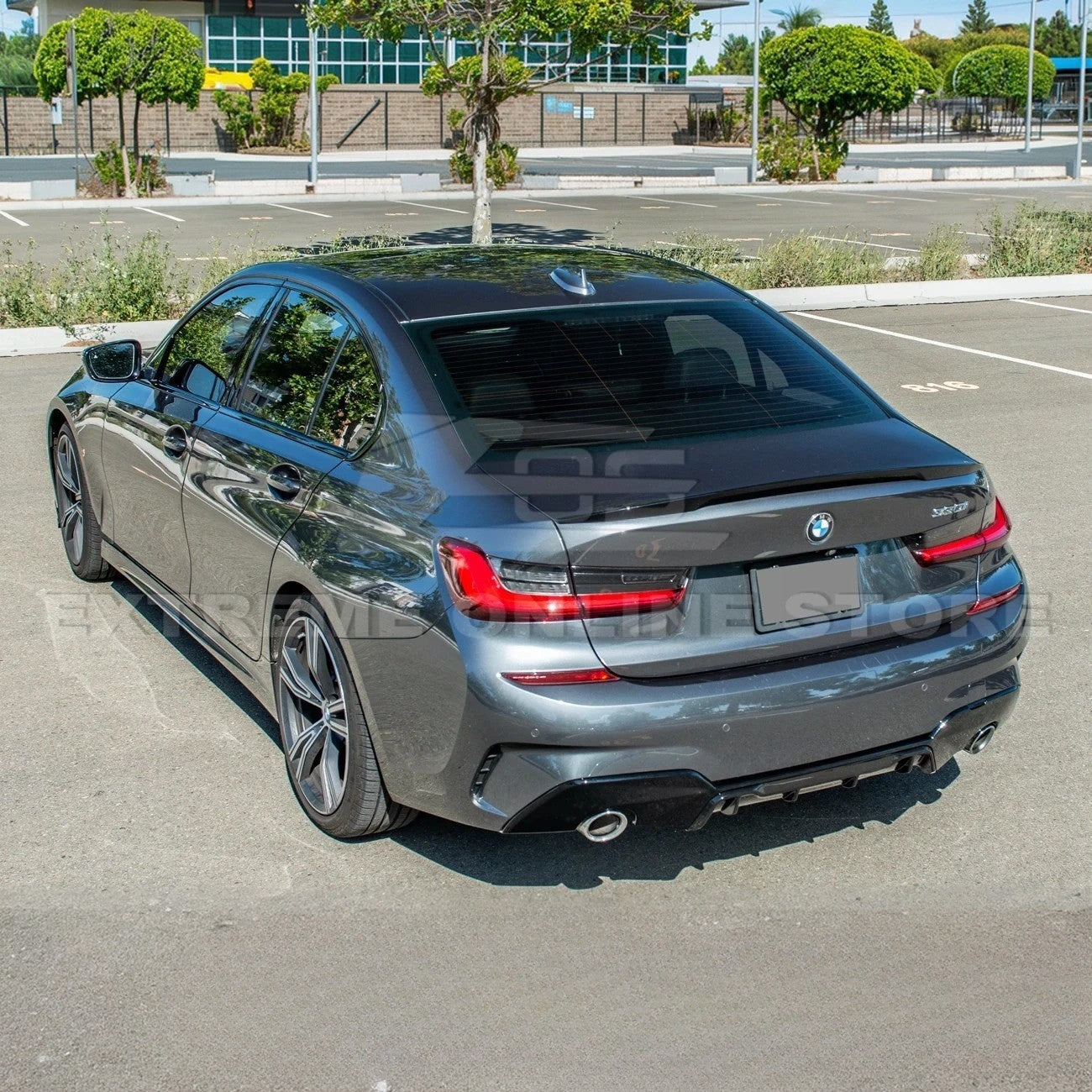 2019-Up BMW G20 G28 3-Series M-Sport Front Lip Side Skirts & Rear Spoiler