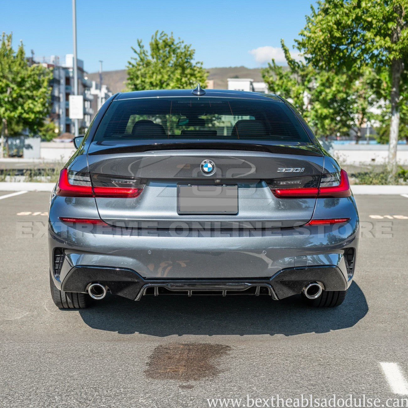 2019-Up BMW G20 G28 3-Series M-Sport Front Lip Side Skirts & Rear Spoiler