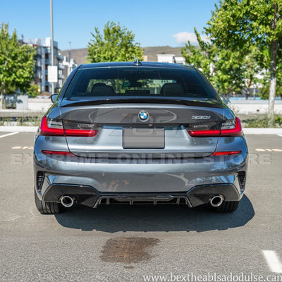 2019-Up BMW G20 G28 3-Series M-Sport Front Lip Side Skirts & Rear Spoiler