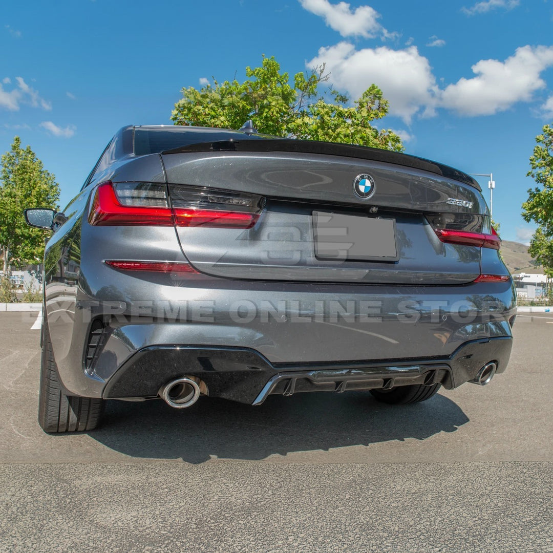 2019-Up BMW G20 G28 3-Series M-Sport Front Lip Side Skirts &amp; Rear Spoiler