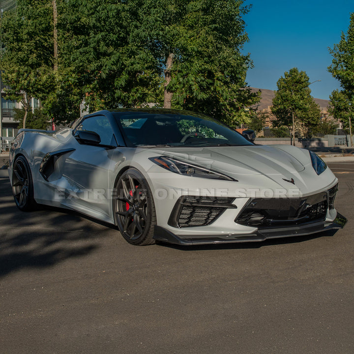Corvette C8 Stingray Front Splitter [5-Piece Extended Version]