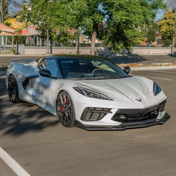 Corvette C8 Stingray Front Splitter [5-Piece Extended Version]