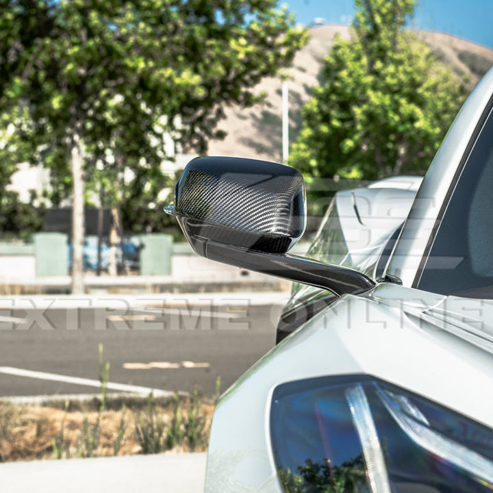 Corvette C8 DRY CARBON FIBER Upper Mirror Covers