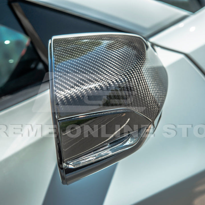 Corvette C8 DRY CARBON FIBER Upper Mirror Covers