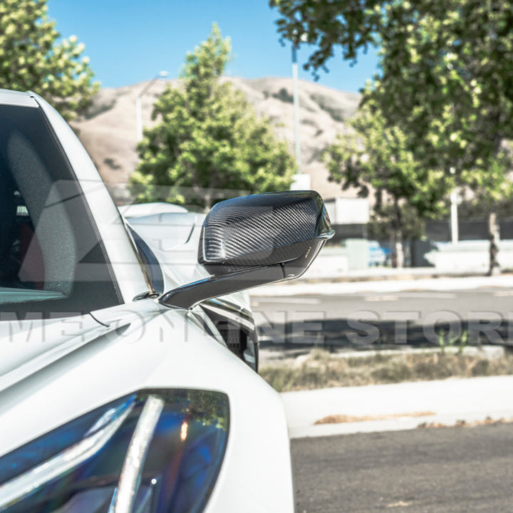 Corvette C8 DRY CARBON FIBER Upper Mirror Covers