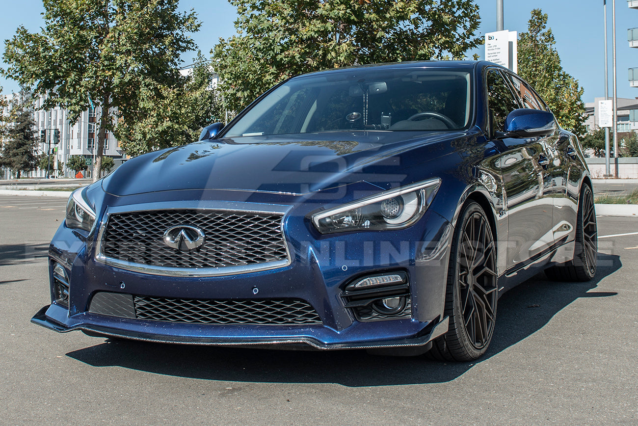 Q50 Front 2014-17 Infiniti Q50 Sport Carbon Fiber Front Bumper Lip Splitter ...