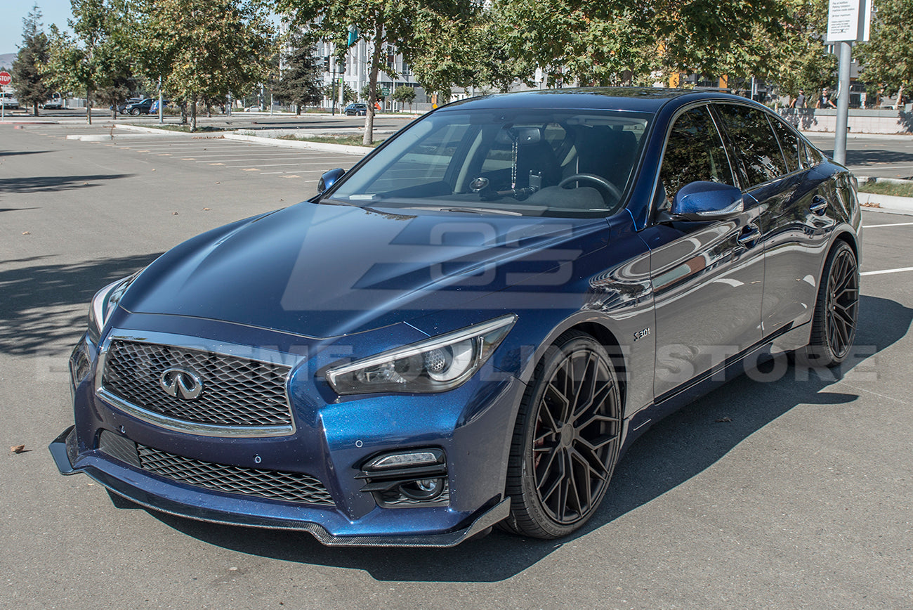 Q50 Front 2014-17 Infiniti Q50 Sport Carbon Fiber Front Bumper Lip Splitter