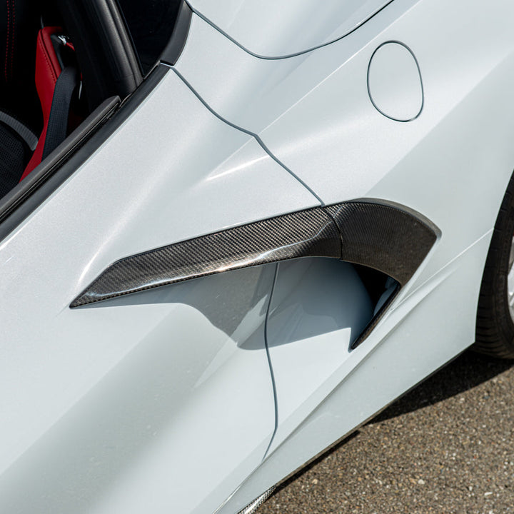 Carbon Fiber Side Fender Vent Garnish – Pair – For 2020-2022 Corvette C8 Stingray, Z06, ZR1 – GM Style