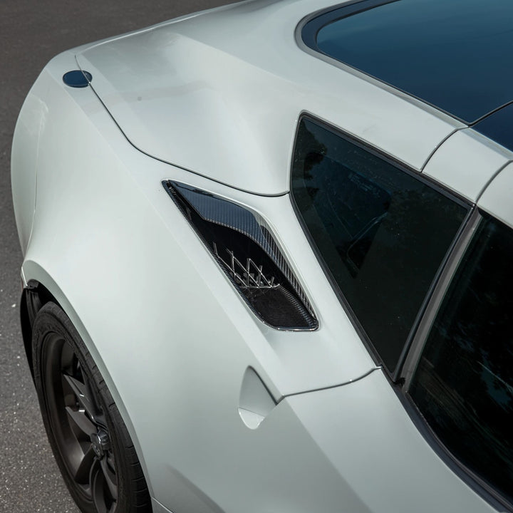 Corvette C7 DRY CARBON FIBER Rear Quarter Intake Vents