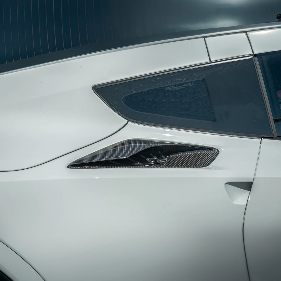 Corvette C7 DRY CARBON FIBER Rear Quarter Intake Vents