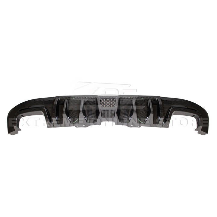 22 x 21 ABS Black Universal Rear Bumper 4 Fins Diffuser Fin
