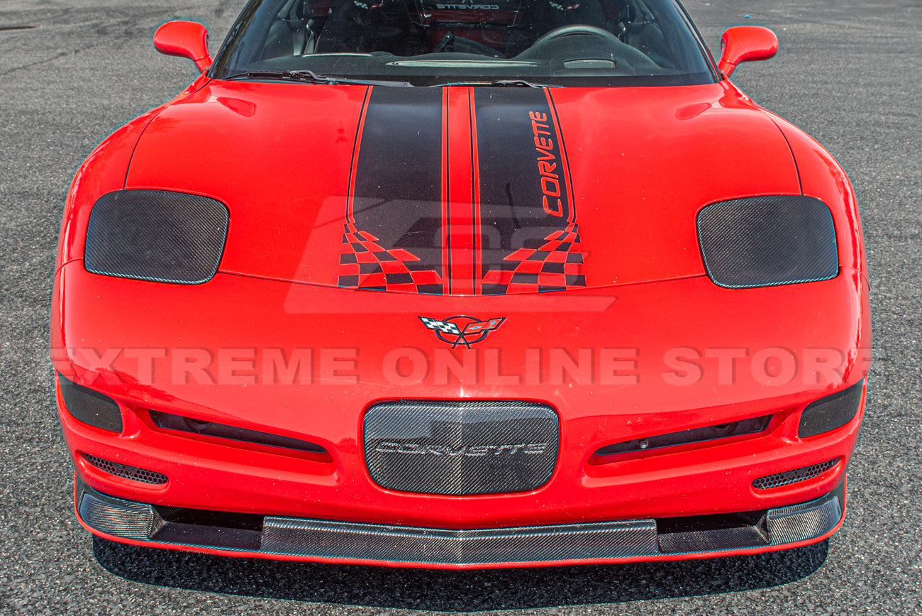 Chevrolet Corvette C5 Carbon Fiber Front License Plate Trim Cover