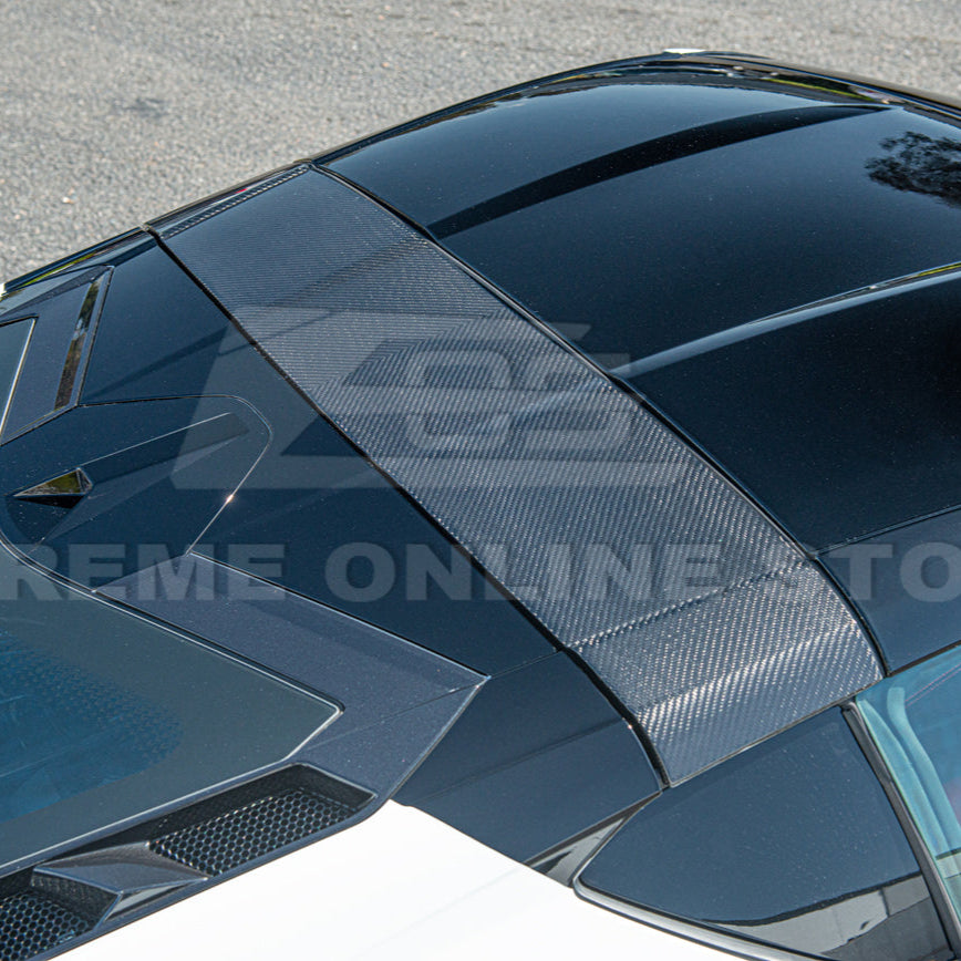 Chevrolet Corvette C8 DRY CARBON FIBER Top Roof Pillar Bow